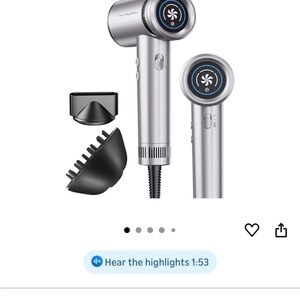 Cozy Companions Silver Hair Dryer with Attachments